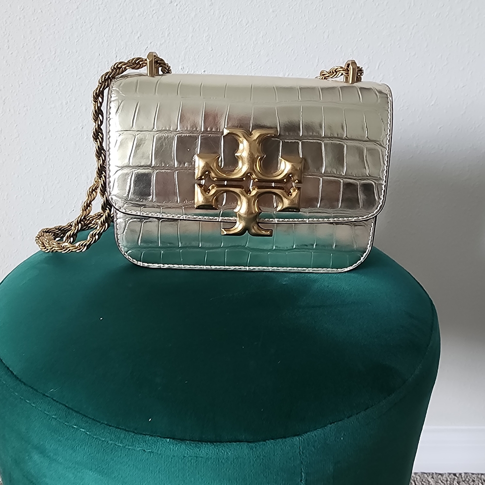 Gold and Silver Designer Crossbody Bag